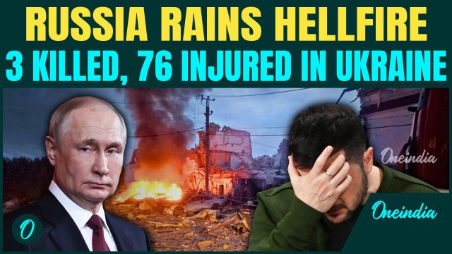 Russia Unleashes Hell on Ukraine | 3 Killed, 76 injured in strikes with Shahed-type drones & decoys