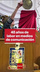 María Julia Lafuente recibe reconocimiento del Congreso de Nuevo León por 48 años de trayectoria