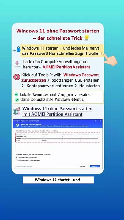 Windows 11 ohne Passwort starten – So geht’s wirklich!😉