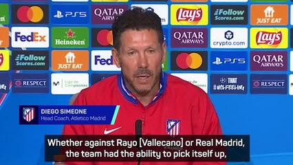 'The team had the ability to pick itself up' - Simeone on Atletico turnaround