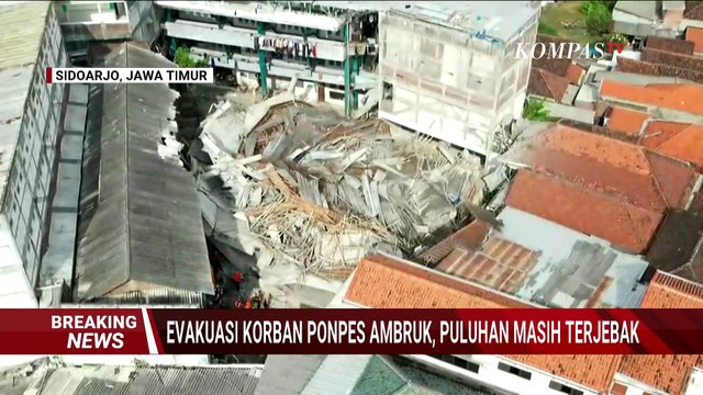 Begini Komunikasi Tim Sar dengan Santri Terjebak Reruntuhan di Ponpes Al-Khoziny yang Ambruk