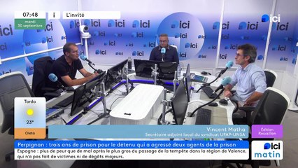 Vincent Matha, secrétaire local adjoint du syndicat UFAP UNSA à Perpignan