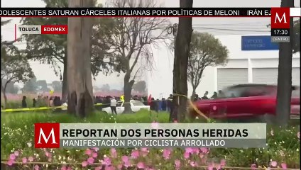 En Toluca, dos personas son heridas durante una manifestación por el atropellamiento de un ciclista