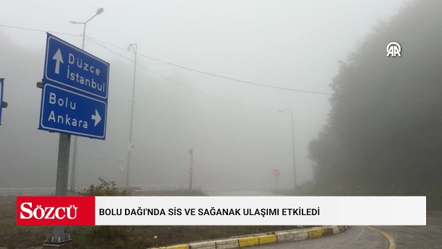 Bolu Dağı'nda sis ve sağanak ulaşımı etkiledi