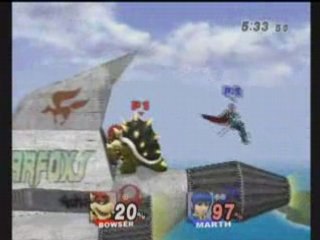 Brawl SN3S (Bowser) Vs ROB59 (Marth)