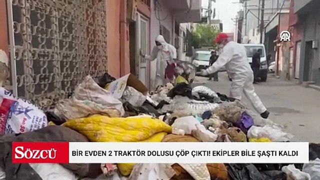 Bir evden 2 traktör dolusu çöp çıktı! Ekipler bile şaştı kaldı