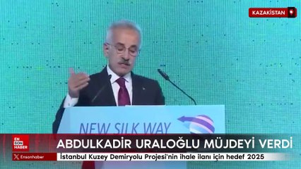 Uraloğlu: İstanbul Kuzey Demiryolu Projesi'nin ihale ilanı için hedef 2025
