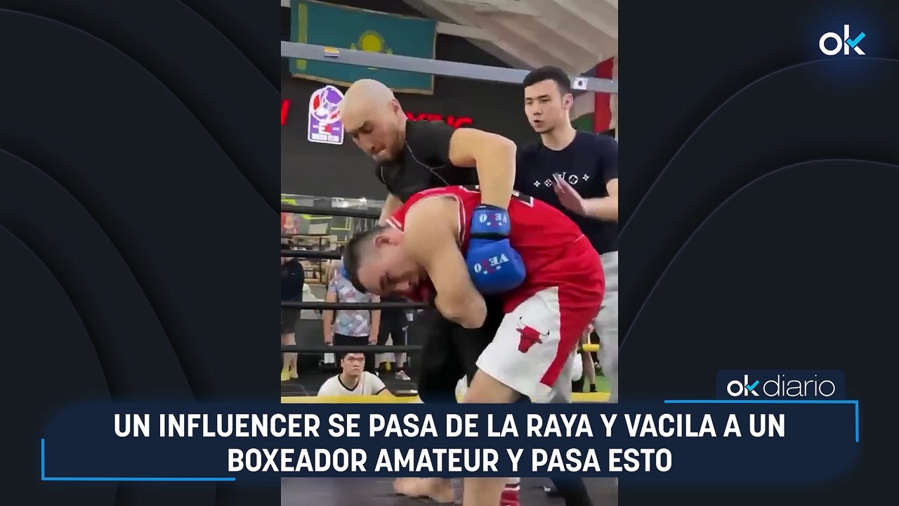 Un influencer se pasa de la raya y vacila a un boxeador amateur y pasa esto