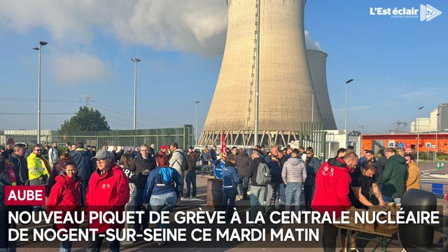 Nouveau piquet de grève à la centrale nucléaire de Nogent-sur-Seine ce mardi 30 septembre 2025