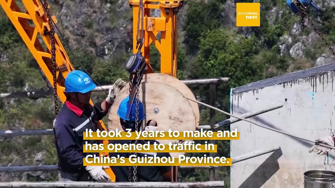 Watch: World’s tallest bridge opens in China. It's nearly 9 times higher than the Golden Gate Bridge