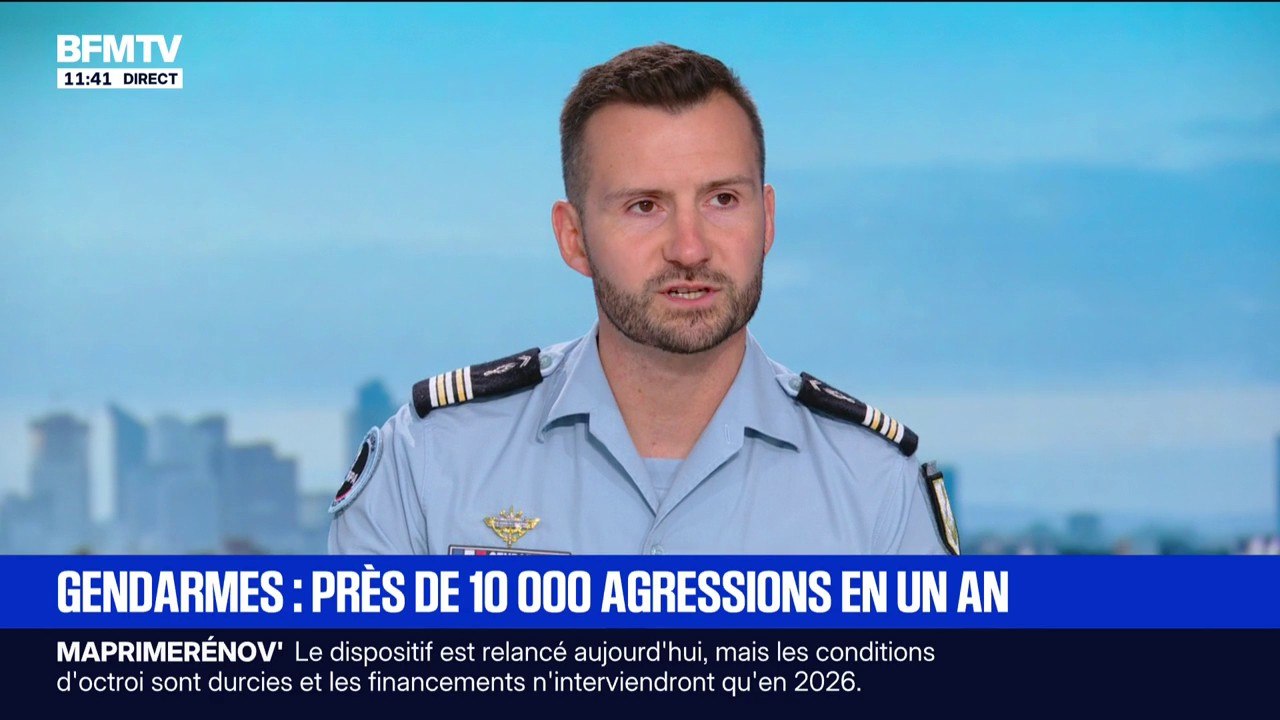 Agressions de gendarmes: "Il faut que la gendarmerie ne laisse pas sur le bord de la route ces gendarmes qui sont choqués", assure le lieutenant-colonel Erwan Coiffard