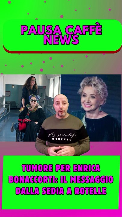 Tumore per Enrica Bonaccorti il messaggio dalla sedia a rotelle