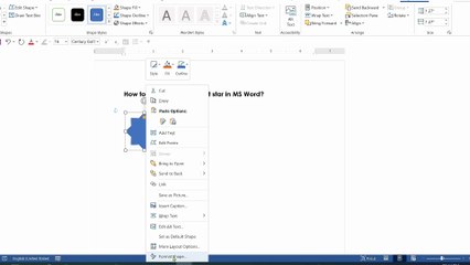 How to Draw an eight-point star in MS Word?