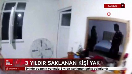 Samsun'da 3 yıldır aranan kişi bazanın yanında yakalandı