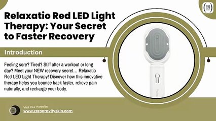 Relaxatio Red LED Light Therapy Your Secret to Faster Recovery