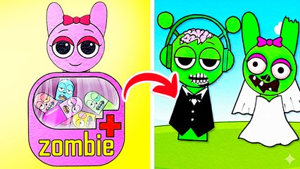DIY Hospital for Helping Sprunki Zombie! *Huge Incredibox Gamebook & DIY Paper Crafts*