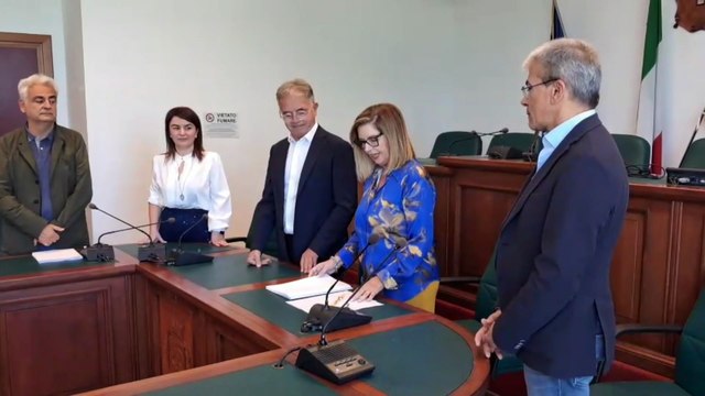 Settimo Nizzi presidente della Provincia Gallura: il momento della proclamazione