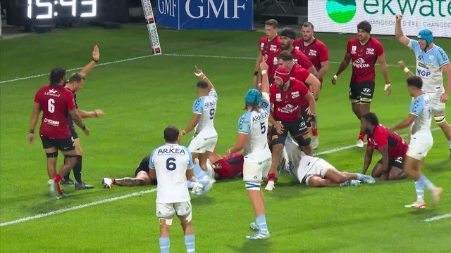 TOP 14 - Essai de Lucas MARTIN (AB) - Aviron Bayonnais - RC Toulon