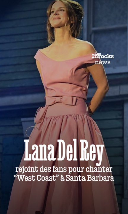 Lana Del Rey sur scène avec des fans