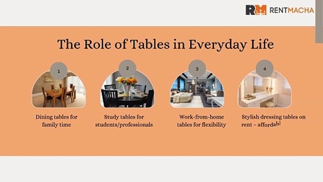 Adapting Lifestyles Through Furniture Rental Renting Tables for Work, Study & Dining
