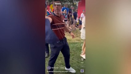 Moment Rory McIlroy has American fan thrown out of Ryder Cup for homophobic slur