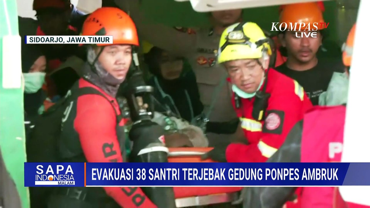 Ponpes Al-Khoziny Sidoarjo Ambruk, Puluhan Santri Terjebak Reruntuhan | SAPA MALAM