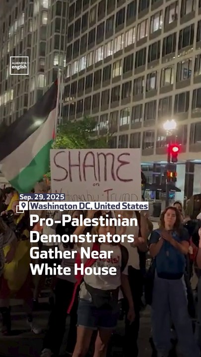 Pro-Palestinian Demonstrators Gather Near White House