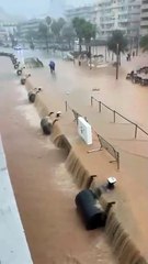 Riadas provocadas por las lluvias en Ibiza.