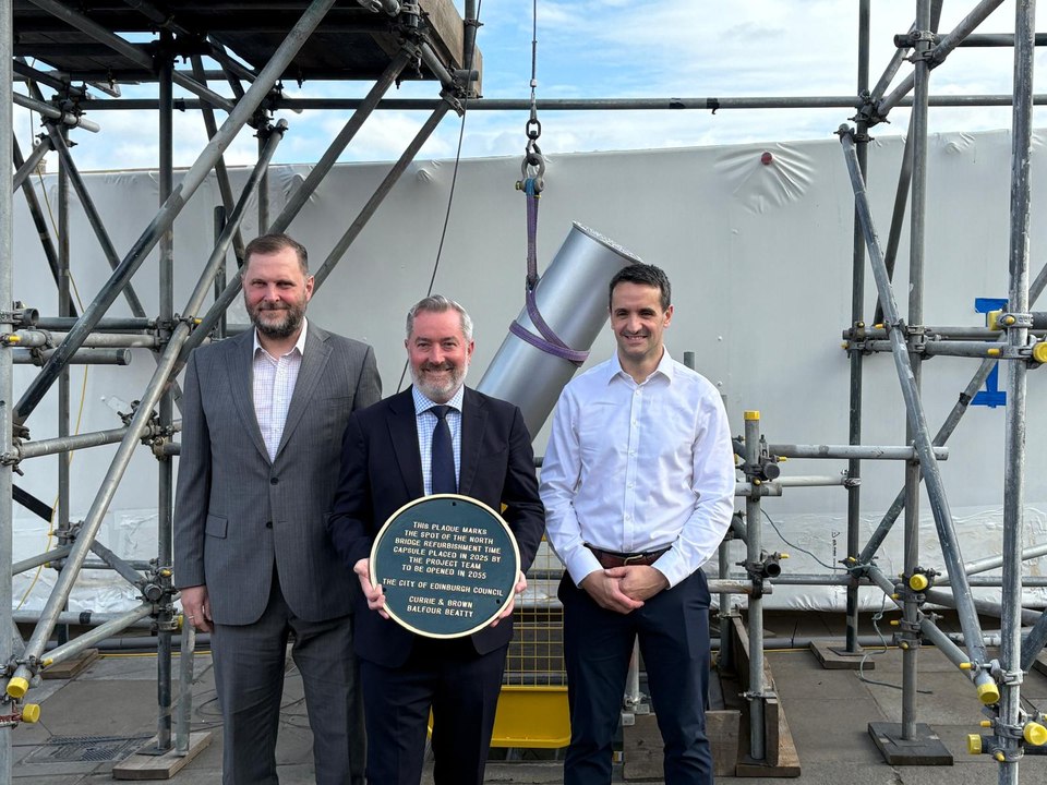 Time capsule buried in Edinburgh's historic North Bridge to mark seven-year restoration project