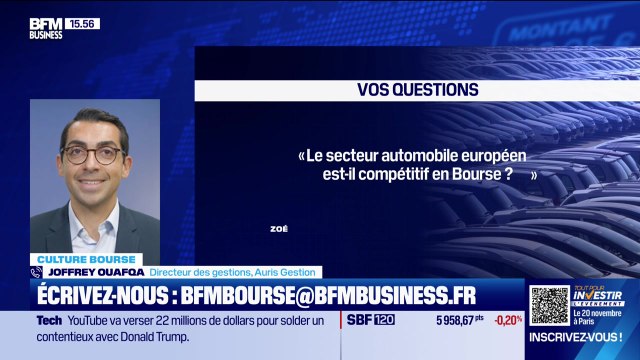 Culture Bourse : « Le secteur automobile européen est-il compétitif en Bourse ? », par Julie Cohen-Heurton - 30/09