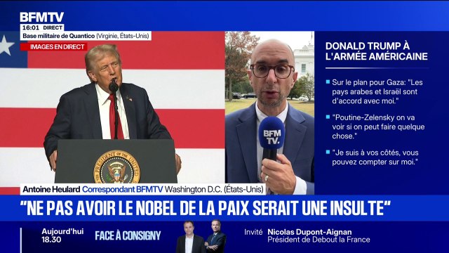 Discours de Donald Trump à l'armée: le président américain dit que le Hamas a trois ou quatre jours pour répondre à son plan pour Gaza