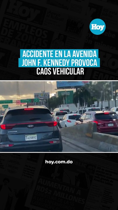 Accidente en la avenida John F. Kennedy provoca caos vehicular