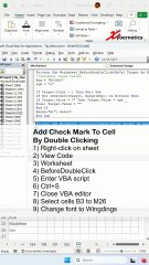Add Check Marks to Cells by Double-Clicking - Excel Tips and Tricks