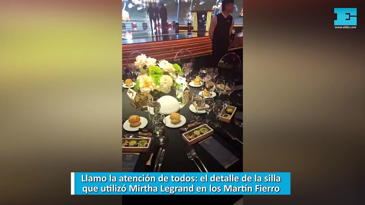 Llamo la atención de todos: el detalle de la silla que utilizó Mirtha Legrand en los Martín Fierro