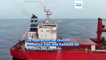 La operación Aspides rescata a los 19 tripulantes de un buque neerlandés atacado en el golfo de Adén