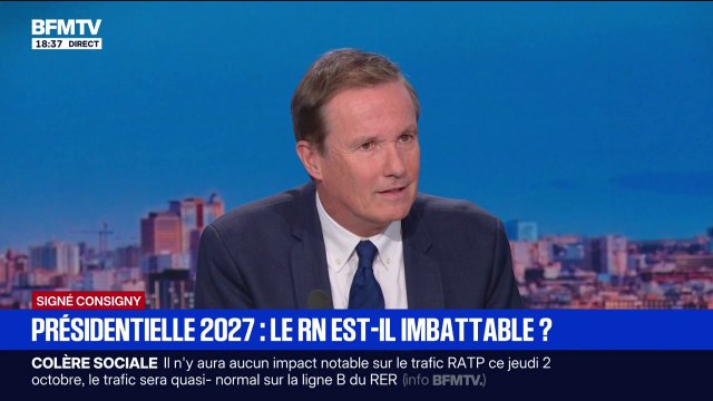 Sondage 2027: Jordan Bardella, à 30 ans, ne peut pas être président de la République, c'est une folie , lance Nicolas Dupont-Aignan, président de Debout la France