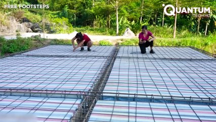 Talented Woman Builds Modern Lake House with Bridge From Scratch ｜ @freefootsteps877