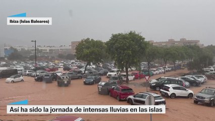 Así  ha sido la jornada de lluvias e inundaciones en Ibiza durante el día de hoy