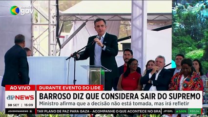 Barroso considera deixar o STF: ‘Decisão não está tomada, mas irei refletir’ | TEMPO REAL