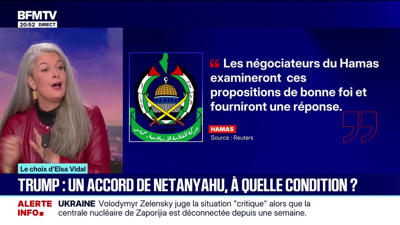 LE CHOIX D'ELSA VIDAL - Donald Trump: un accord de Benjamin Netanyahu, à quelle condition?