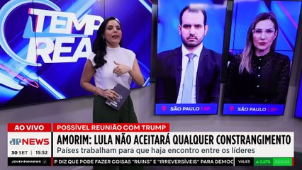 Celso Amorim: Lula não aceitará constrangimento em reunião com Trump | TEMPO REAL