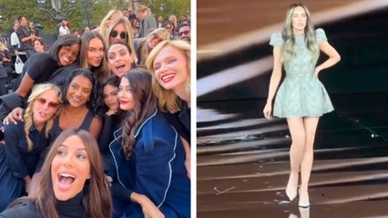 Belinda y Eva Longoria modelan y disfrutan del desfile de L'Oréal como parte del París Fashion Week