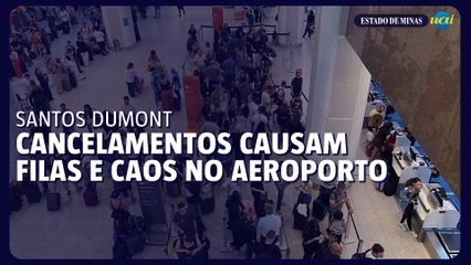 Cancelamentos causam caos e filas no aeroporto Santos Dumont