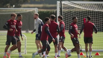 Arteta leads Arsenal training ahead of Champions League visit of Olympiakos