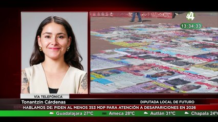Tonantzin Cárdenas habla sobre "Piden al menos 353 mdp para atención a desapariciones en 2026".