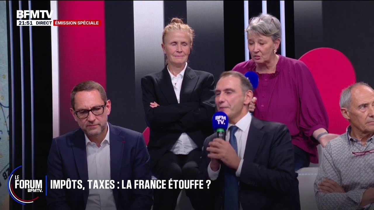 FORUM BFMTV - Impôts, taxes: "Il faut baisser le salaire des députés": échange entre Corinne, en recherche d'emploi et Laurent Jacobelli, député RN