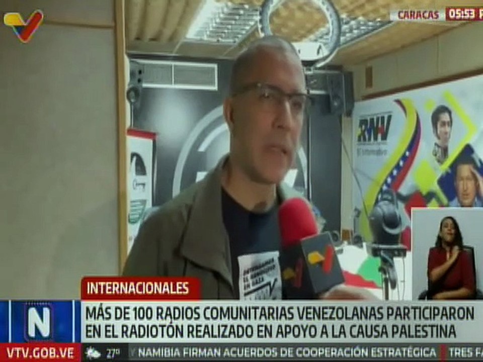 Emisoras comunitarias se unieron al Radiotón de la RNV para alzar su voz en apoyo al pueblo palestino