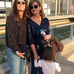 شقيقتا حلا شيحة تستقبلانها في المطار.. وهكذا كان وضعها