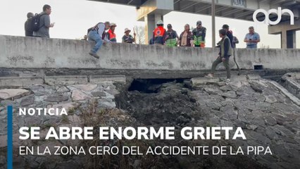¡Se encienden las alarmas! Se abre grieta en la zona del incendio de la pipa de gas, en Iztapalapa