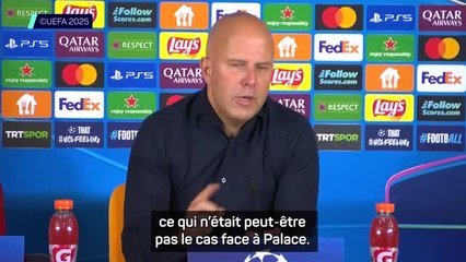 Liverpool - Slot : "Une défaite différente de celle contre Crystal Palace"